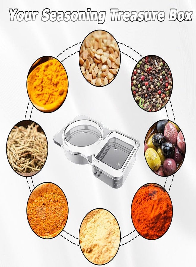 SEILETOO 40 Set Double Compartment Snack Containers, Reusable Double Condiment Containers with Lids, Grab and Go Snack Containers for Travel, Refridge, Portion Control, Lunchable Container Diping Case - Image 5
